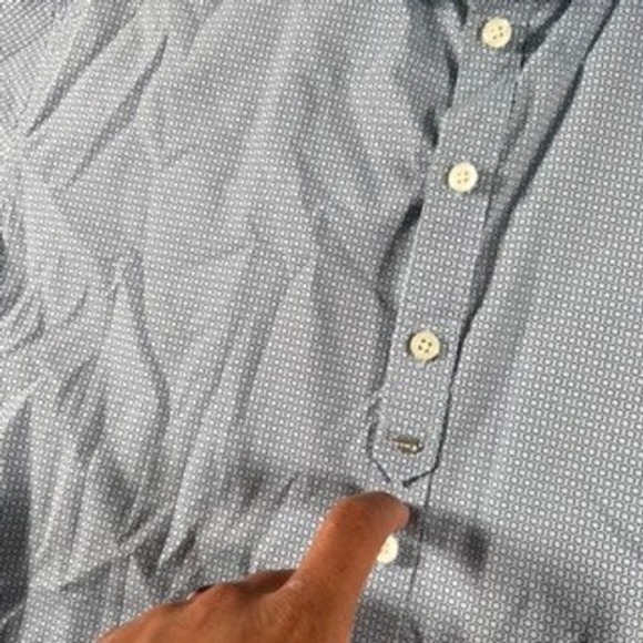 Diesel Men's Slim Fit Short Sleeve Button‎ Down Shirt Blue Pattern XL - Picture 3 of 10